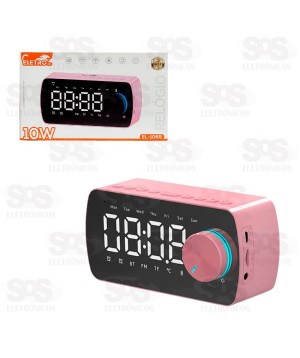 Relógio Despertador Com Caixa De Som 3W Eletromex EL-1065