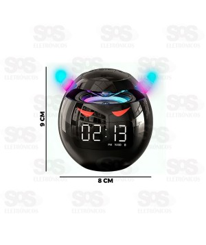 Caixa De Som Rádio 10W Com Painel Digital Eletromex EL-1066