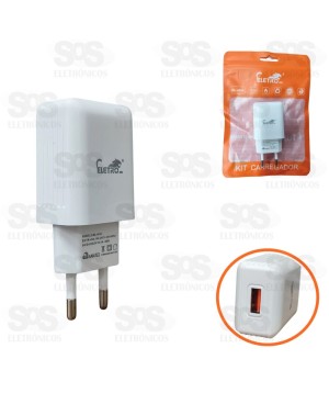 Carregador 25W De Parede USB 5.1A Eletromex EL-4014
