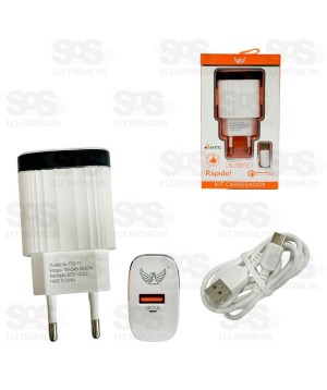 Carregador Rápido Quick Charge 3.0 Cabo Type C Altomex AL-7703-TY
