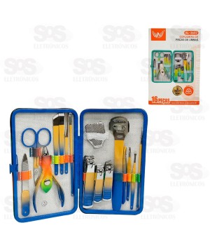 Kit Manicure Cortador De Unha 16 Peças Altomex AL-3602