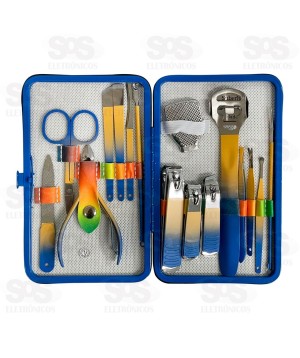 Kit Manicure Cortador De Unha 16 Peças Altomex AL-3602