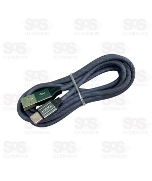Cabo De Carregamento USB Para Type C 2 Metros Kaidi KD-336C