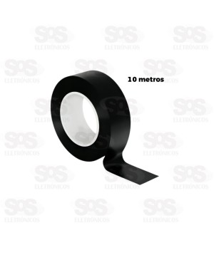 Fita Isolante 10 Metros Preta TroyaTools TRY-0128