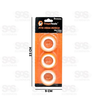 Fita Veda Rosca 10Mx12MM 3 Unidades TroyaTools TRY-0130