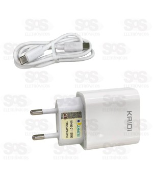 Carregador Turbo Type C PD 20W Kaidi KD-108C