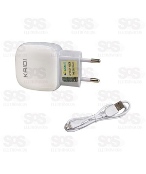 Carregador Turbo 20W Com Cabo Lightning Kaidi KD-106A