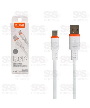 Cabo De Carregamento Type C 1 Metro Kaidi KD-31C