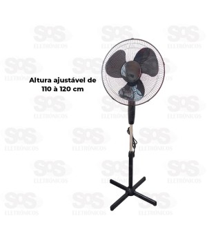 Kit 2 Ventiladores 127V Pedestal 3 Velocidades BAK BK-1640-110