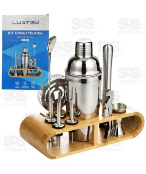 Kit Coqueteleira Com 12 Peças Luatek LC-8131