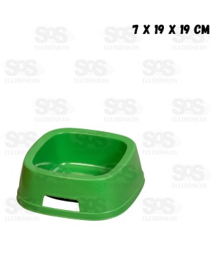 Comedouro Quadrado Para Animais N° 2 Cores Variadas