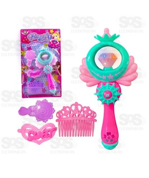 Conjunto Princesa com Varinha iluminada Toy King TK-AB5593