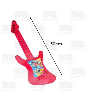 Guitarra Infantil 30cm Cores Variadas Na Solapa 356S
