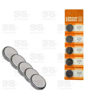 Bateria Moeda 2025 3V Cartela Com 5 Unidades