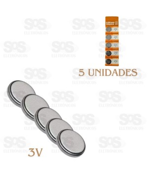 Bateria Moeda 2016 3V Cartela Com 5 Unidades