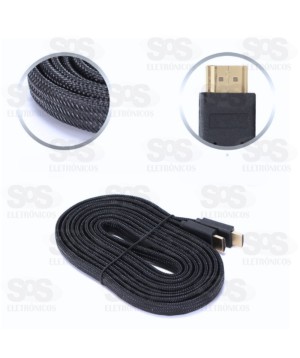 Cabo HDMI 4K 5 Metros Malha Blindada Altomex AL-5M