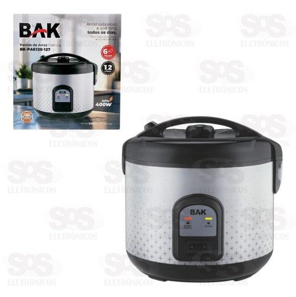 Panela De Arroz Elétrica 1,2 Litros 127V Bak BK-PAE120-127