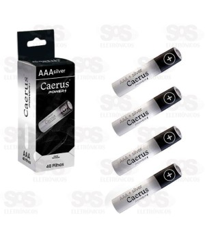 Pilhas AAA Silver Embalagem Com 48 Unidades 1.5V Caerus CRS-7777