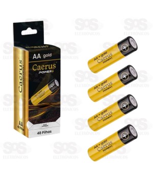 Pilhas AA Gold Embalagem Com 48 Unidades 1.5V Caerus CRS-3333