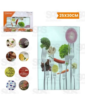 Tábua De Vidro Temperado 20X30 cm Caerus CRS-2587