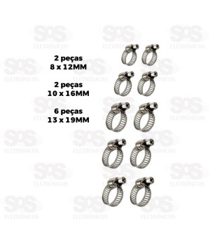 Abraçadeira Metálica 12-19MM 10 Unidades TroyaTools TRY-0092