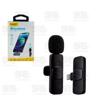 Microfone De Lapela Sem Fio Entrada Iphone B-Max BM-220