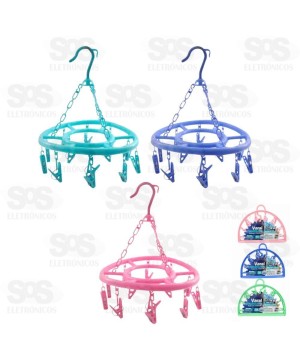 Mini Varal Dobrável com 18 Prendedores Top Útil TOP1653