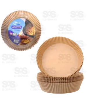 Kit Forma Descartável Para Air Fryer 50 Unidades 16x4,5CM TOP1028/CRS 2571