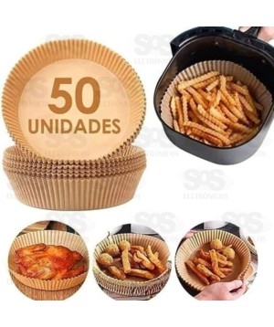 Kit Forma Descartável Para Air Fryer 50 Unidades 16x4,5CM TOP1028/CRS 2571