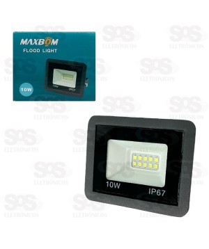 Refletor Holofote LED Branco 10W Maxbom 9610