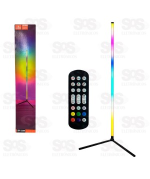 Luminária RGB Bastão 142CM Com Controle Lehmox LEY-2260