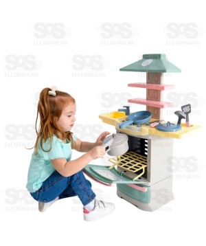 Fogão Infantil Big Chef Com Acessórios Picolor Poliplac 9472