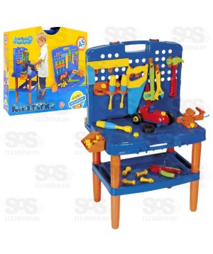 Bancada De Ferramentas Infantil 45 Peças Poliplac 6877