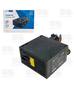 Fonte ATX Para Computador 500W Bivolt Aitek ATF-500