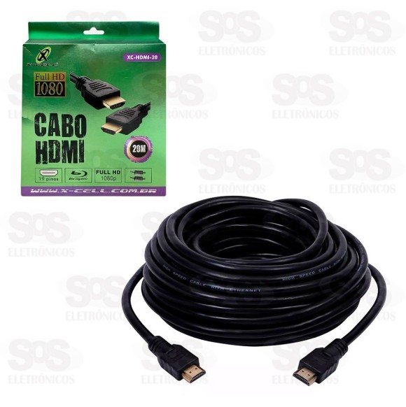 Cabo HDMI 1080p 20 Metros X-Cell XC-HDMI-20
