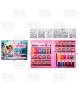 Maleta De Pintura 168 Peças Pequena Artista Toy King TK-CR19