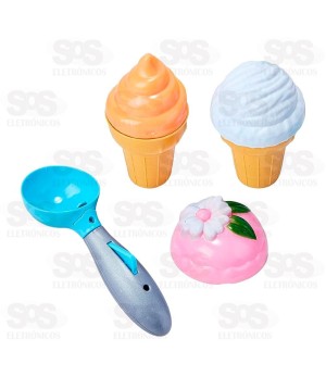 Kit Sorvetinho Divertido 4 Peças Toy King TK-AB5136