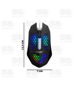 Mouse Gamer Óptico 1200DPI USB Exbom MS-C33