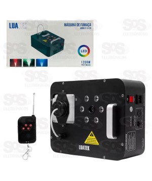 Máquina de Fumaça Com LED RGB 110V 1200W Luatek LK-Y6-1200W