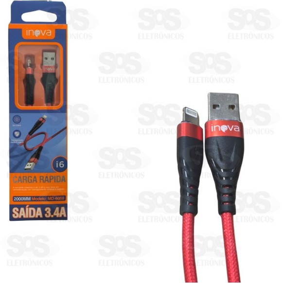 Cabo De Carregamento USB Para Lightning 1 Metro Inova MD-6059