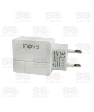 Carregador 2 USB 3.1A Com Cabo Type C Inova CAR-3235C