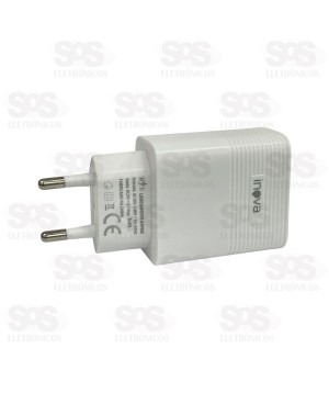 Carregador 2 USB 3.1A Com Cabo Type C Inova CAR-3227C