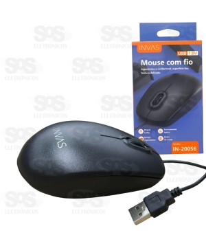 Mouse óptico Com Fio USB Inova IN-20056