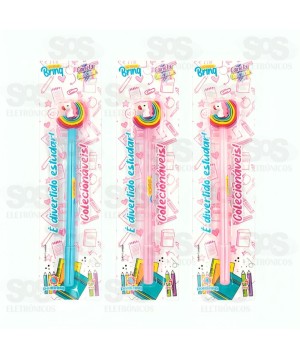 Caneta Esferográfica Divertida Unicórnio Polibrinq SCB67