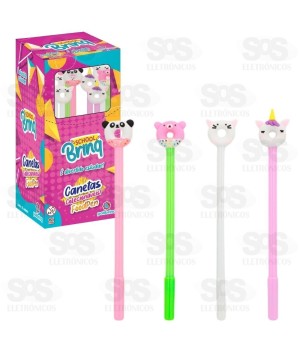 Caneta Divertida Foodpen Caixa 20 Unidades Polibrinq SB017