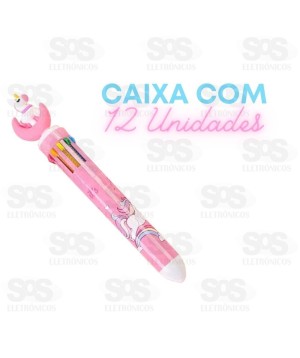 Caneta Com 10 Cores MultiLua Com 12 Unidades Polibrinq SB05