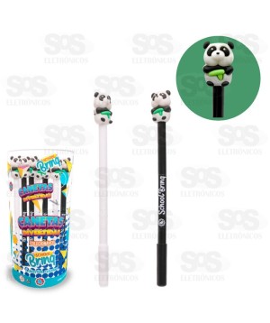 Caneta Panda Caixa 20 Unidades Polibrinq SCB156