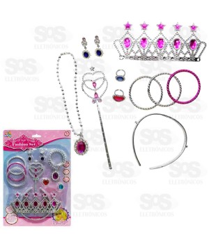 Kit Princesa Corada 11 Peças Toy King TK-AB5116
