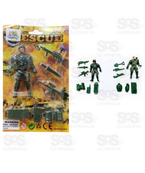 Kit Soldados Resgate com 7 Peças Toy King -TK-AB5845