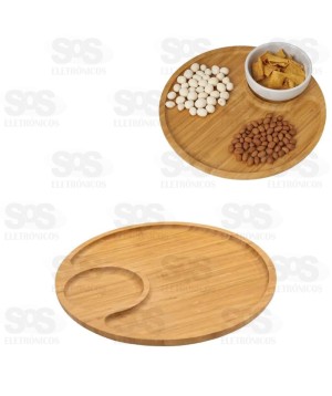 Tábua Para Petiscos 2 Divisórias MDF Top Útil TOP1434